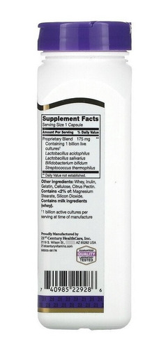 Imagem 2 de 3 de Probiótico Acidophilus Importado, 1 Bilhão/cáp - 150caps