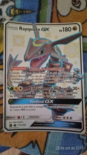 Carta Pokémon Rayquaza Gx Versão Extragrande (Jumbo) Original