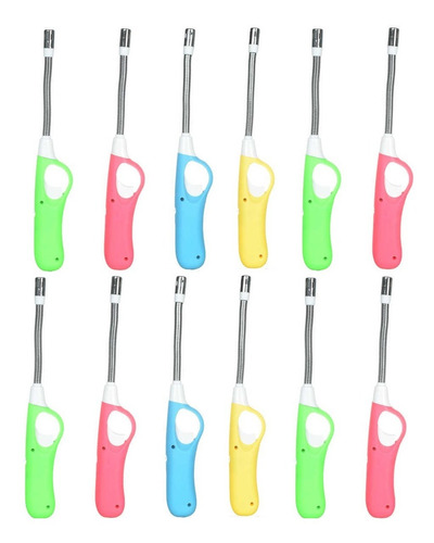  Pack 12 Chispero Cocina Colores Surtidos Encendedor