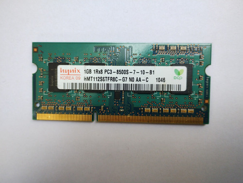 Memoria Ram  1gb Ddr3 Sodim 1 Sk Hynix Hmt112s6tfr8c-g7