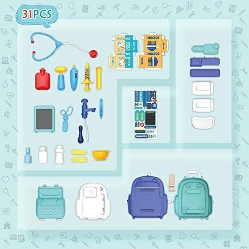 Imagen 4 de 6 de Doctor Kit Para Niños Pequeños Médico Set 31pcs Simulación