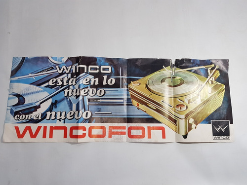 Antiguo Afiche Original Winco 1960 Detalles Mag 59931