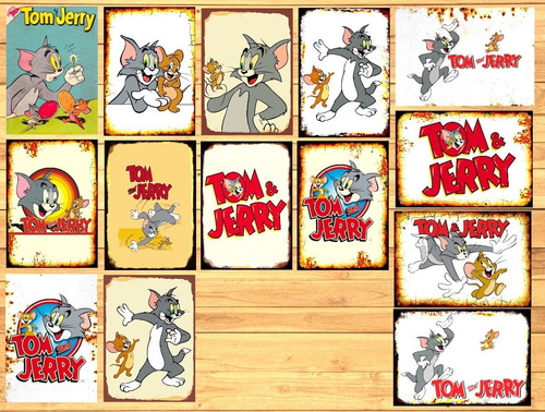 Cuadros De Chapa Para Decorar - Tom & Jerry - Mickey