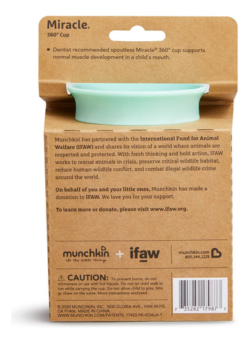 Vaso Para Sorber Munchkin Miracle 360 Wildlove 270 Ml Koala