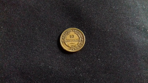 Moneda Costa Rica Diez Céntimos 1922 Escasa Bronce E01 (Usado)