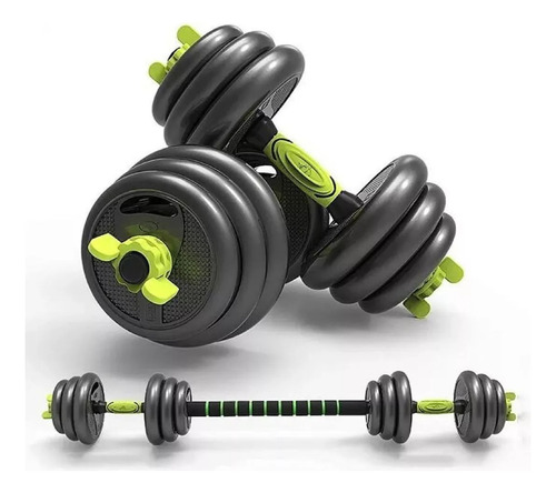 Set 2 De Mancuernas Ajustable De 30kg Con Unión Extensor 