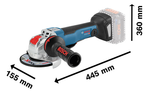 Esmeril Inalámbrico Bosch Gwx18v-10pc 18vsin Batería Maletín