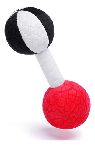 Jollybaby Soft Plush Baby Dumbbell Rattle Toys, 0-3-6 Meses