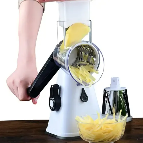 Rallador Cortador Multifunción Frutas Y Verduras Quésal! Color Blanco