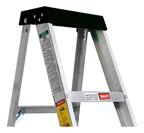 Escalera Tijera Aluminio 3 Escalones Tipo 3 Peldaños 706717 Color Plateado