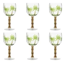Comprar Jogo 6 Taças De Acrílico Palm Tree Tropical Wolff 500ml