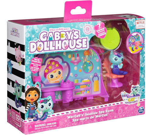 Gabby's Dollhouse Mercat's Spa Room Playset Boneco Mercat