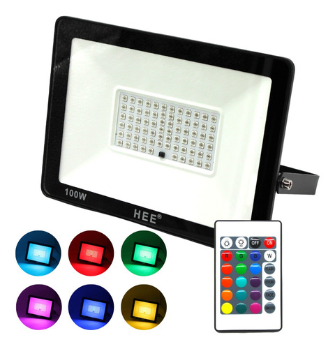 Reflector Rgb Multicolor 100w (1000w) Megaluz A Control 