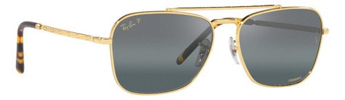Lente De Sol Ray-ban 0rb3636 New Caravan Polarizado Unisex New Caravan Polar Clear Gradient Dark Blue Legend Gold Legend Gold