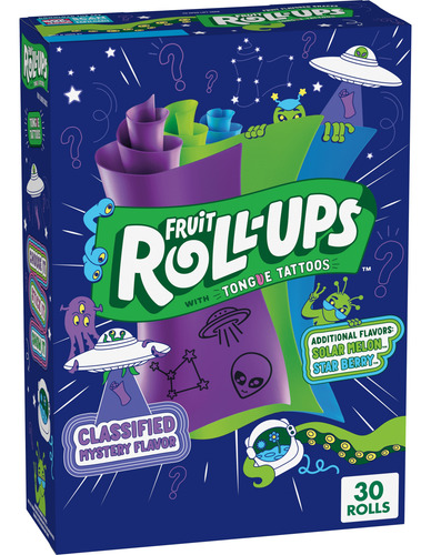 Fruit Roll-ups Fruit Flavored Snacks, Mystery Flavor 30 Pz