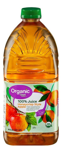 4 Pzas Bebida Great Value Jugo De Manzana Honeycrisp Style 1