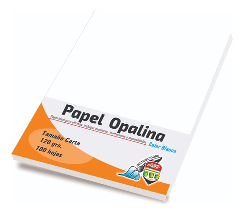 Papel Opalina 120gr Tam Carta Paquete Con 100 Hojas