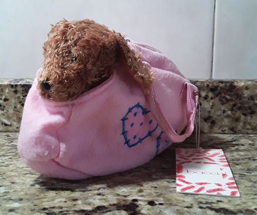 Peluche De Perrito En Su Bolso 22 Cms X 14 Cms