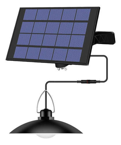 Solar Powered Pendant Light With Adjustable Panel Lighting