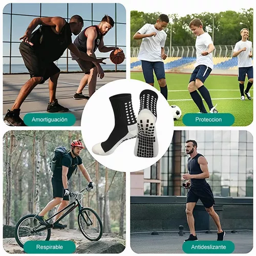 Trusox-Calcetines de fútbol antideslizantes para hombre y mujer, medias de  goma antideslizantes para Yoga, fútbol