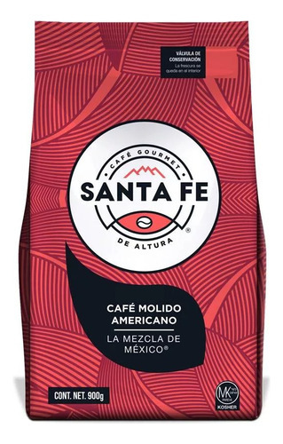 Café Tostado Y Molido Santa Fe Regular De 900 G