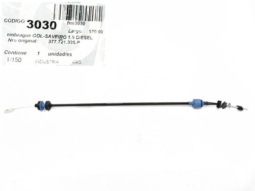 Imagen 6 de 7 de Guaya De Embrague Volkswagen Gol Saveiro 1.8