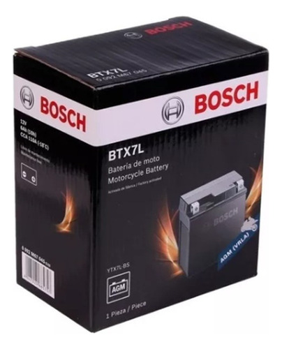 Bateria Bosch Ytx7l-bs Btx7l Ybr 250 New Crypton Cbx Twister