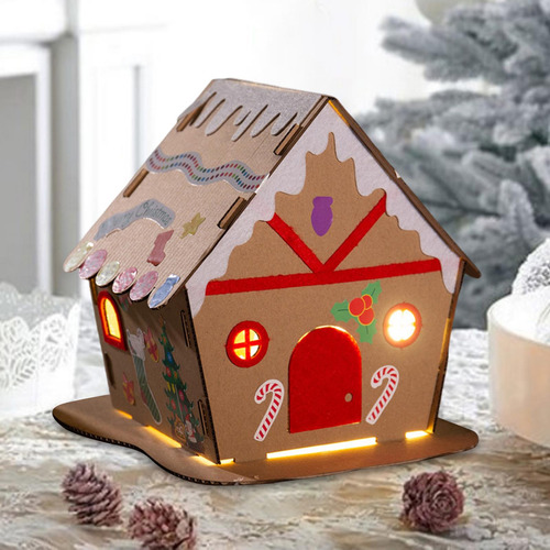 Kits De Casas De Cartón De Navidad, Manualidades Estilo B
