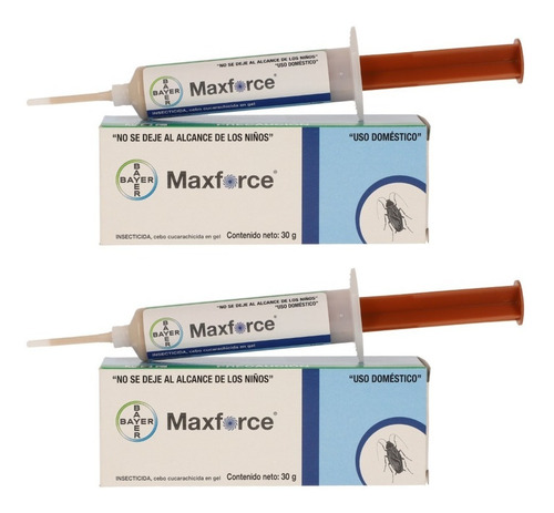 Imagen 1 de 3 de Paquete 2 Piezas Maxforce Bayer 30 G Veneno Mata Cucarachas
