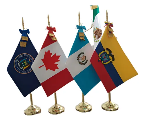comprar Bandera Escritorio Bordada Personalizada Con Asta De Latón