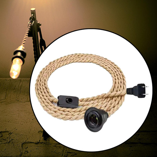 Lámpara Colgante De Cuerda De Cáñamo, Iluminación