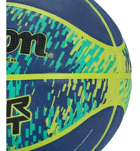 Bola de Basquete Wilson Hyper Shot Tam 7 Azul e Limão - PróSpin.com.br