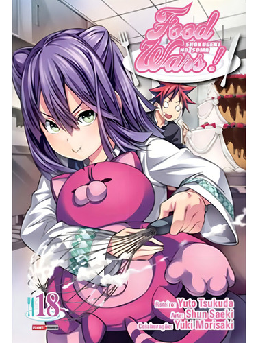 Food Wars - Volume 18: Shokugeki No Soma, De Tsukuda, Yuto., Vol. 18. Editorial Panini, Capa Mole Em Português