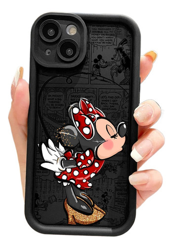 Funda Blanda Bonita De Mickey Minnie Para iPhone 12 11 14 13