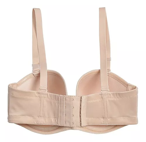 Sostén Strapless Push Up Tiras Alternables Silicona Y Tela