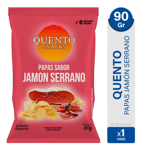 Papas Fritas Jamon Serrano Quento Snacks 90g