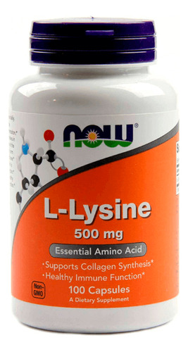 Now Foods L-lysine (lisina) 500mg