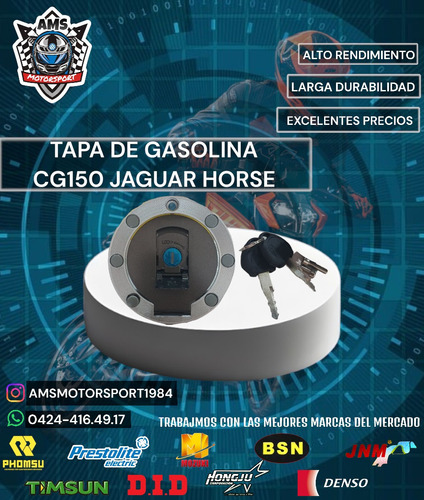 Tapa De Gasolina Cg150 Jaguar Horse 