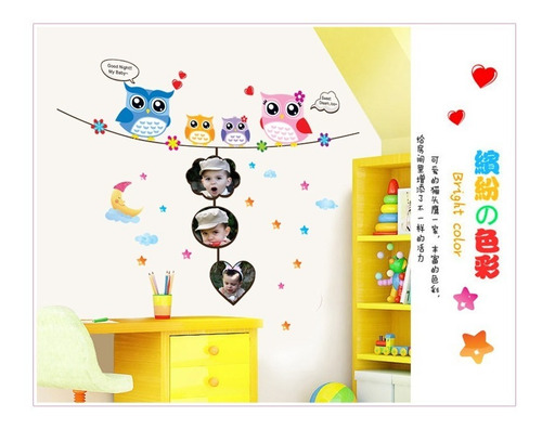 Imagen 3 de 6 de Vinilo Decor Sticker Art Pared - Marco De Fotos Niños