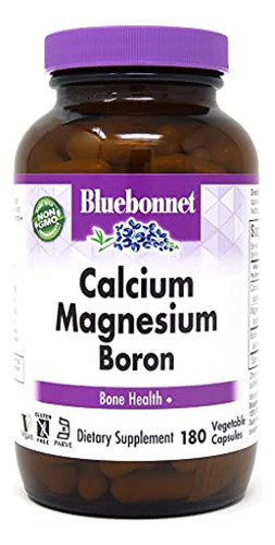 Bluebonnet Calcium Magnesium Plus Boron Vegetarian Capsules,