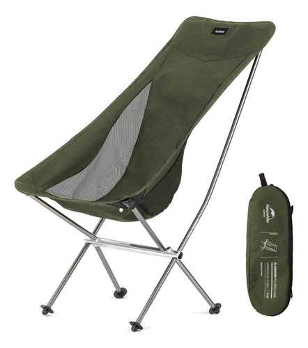 Naturehike Silla De Camping Plegable Con Respaldo, Portátil,