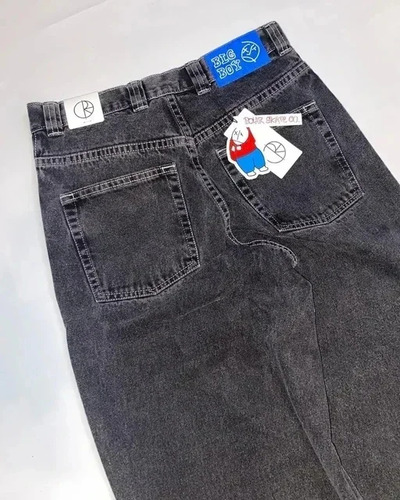 Pantalones Vaqueros Polar Big Boy Y2k, Ropa Urbana, Góticos,