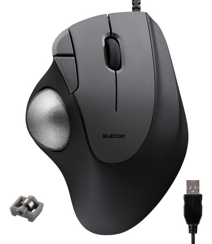 Conexão Usb-a Com Fio Trackball Elecom Ist Preta (m-it11urb)