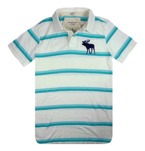 Camiseta Polo Abercrombie Hollister - Azul Big - A44 &*#