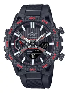 Reloj Casio Edifice Ecb-2000pb-1a Hombre Original E-watch Color de la correa Negro