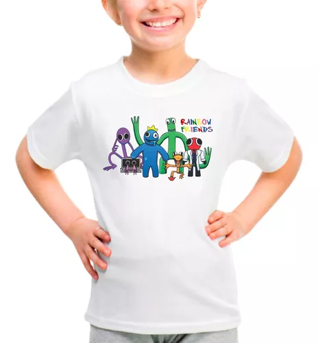 Camiseta Infantil Rainbow Friends Jogo Roblox Blue