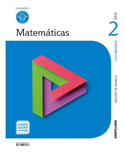Matematicas 2ãâºeso. Mochila Ligera. Saber Hacer Contigo. Murcia 2021, De Aa.vv. Editorial Santillana, Tapa Blanda En Español