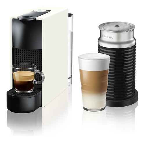 Cafetera Nespresso Essenza Mini Blanco+espumadera Aeroccino