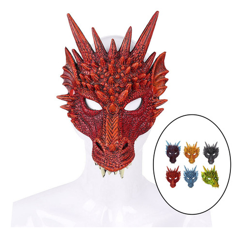 Disfraz Máscara Dragón 3 D, Alta Calidad, Liviana, Suave Y  Cómoda. Disfraces, Cosplay, Halloween, Fiestas