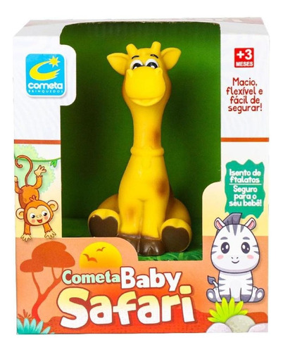 Boneco De Vinil Baby Safari Girafa - Cometa